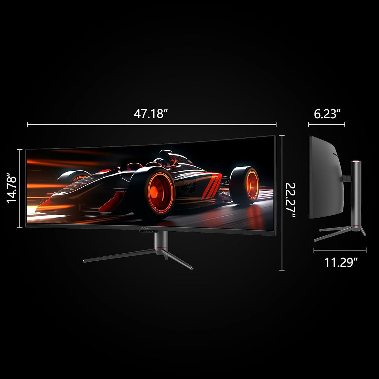 Monitor Curvo Ultrawide INNOCN 49 120Hz QHD 5120x1440 49C1R