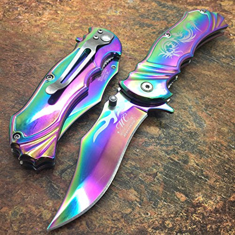 Cuchillo de bolsillo MC Ballistic All Rainbow Fantasy Dragon