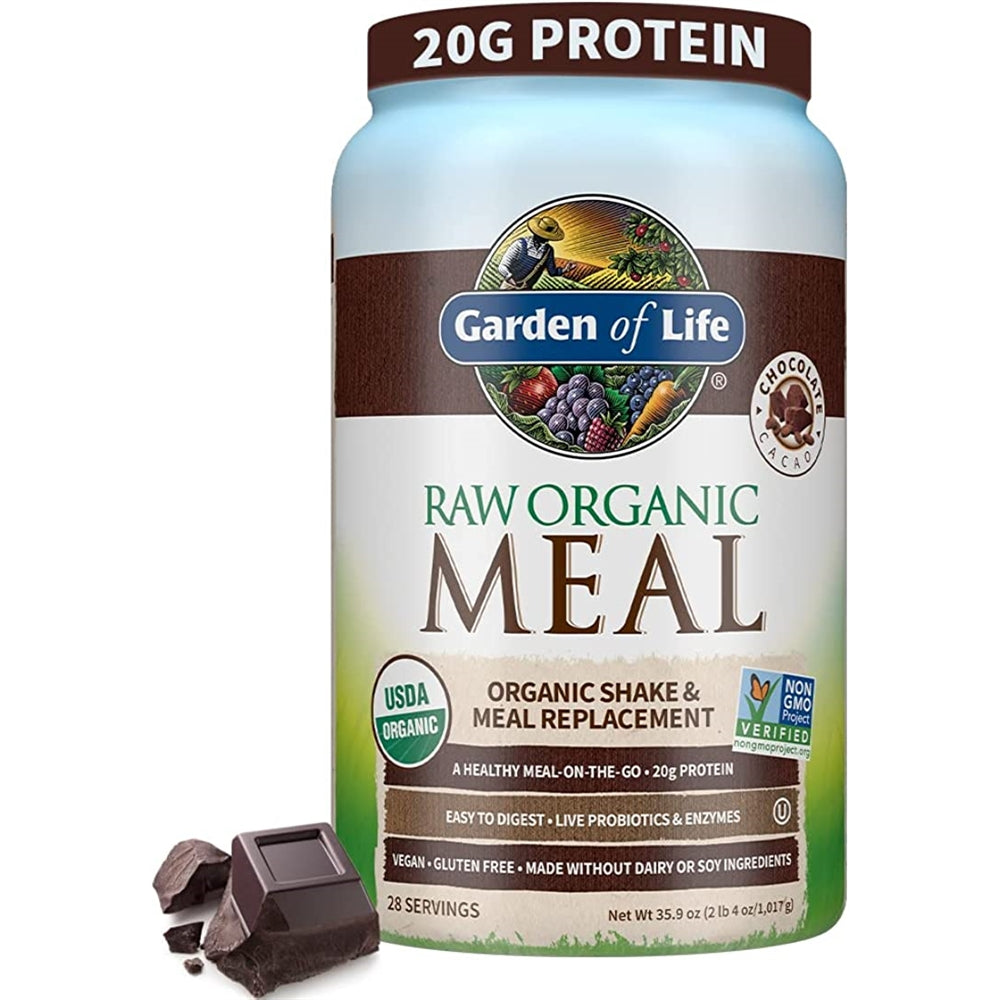 Suplemento Alimento crudo orgánico Garden of Life Chocolate