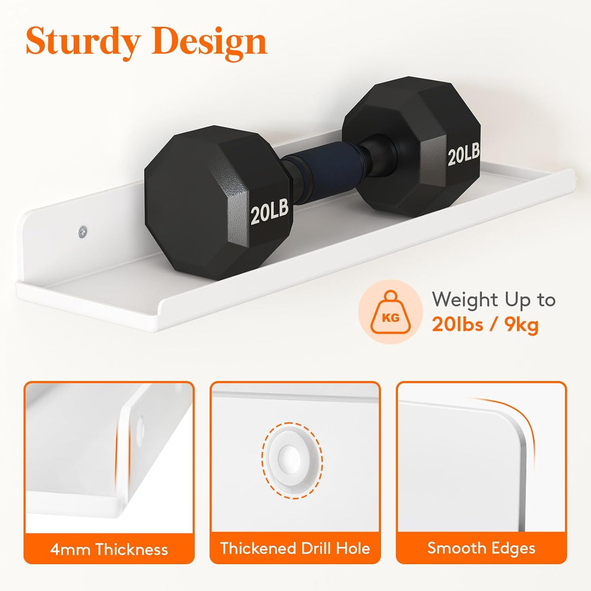 Estantes Flotantes Lifewit, 4 Pack Acrílico 15 para Decoración