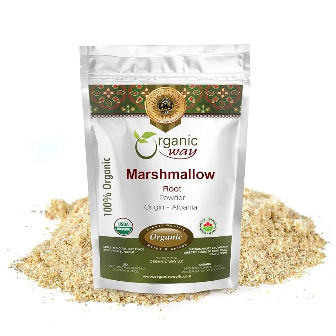 Suplemento Polvo de raíz de malvavisco Althaea Officinalis