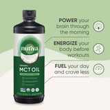 Aceite MCT Orgánico Nutiva, 32 Oz, Sin Sabor, Keto, Vegan