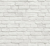 Papel pintado, adhesivo de ladrillo blanco