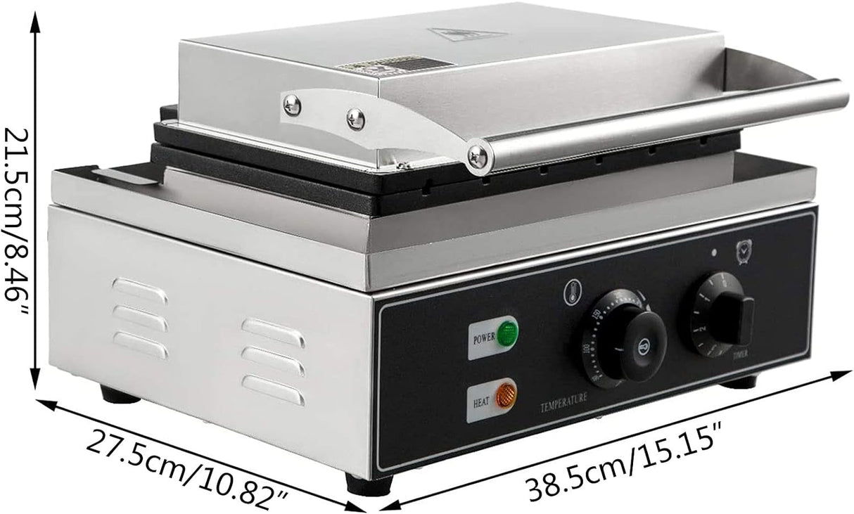 Máquina de waffles 10 rebanadas, marca comercial, 110V, antiadherente