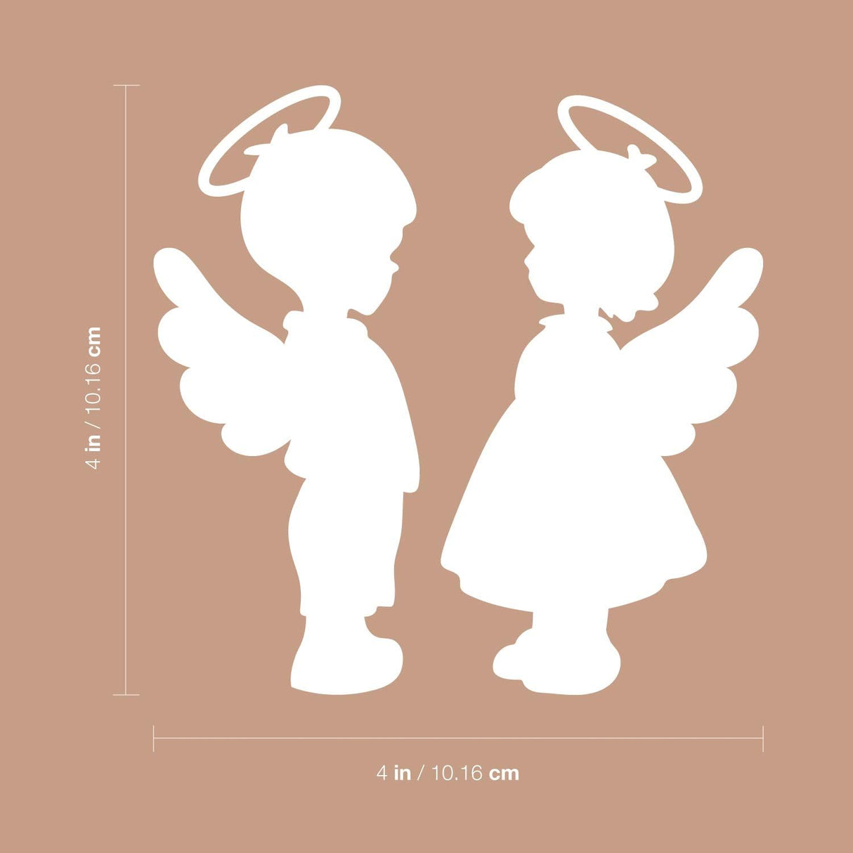 Vinilo Decorativo Pared Niños - Ángeles - 4 x 4 - Set de 2