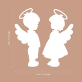 Vinilo Decorativo Pared Niños - Ángeles - 4 x 4 - Set de 2