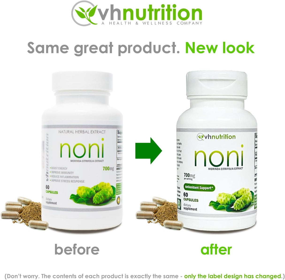 Suplemento NONI Cápsulas 700mg Morinda citrifolia Extracto
