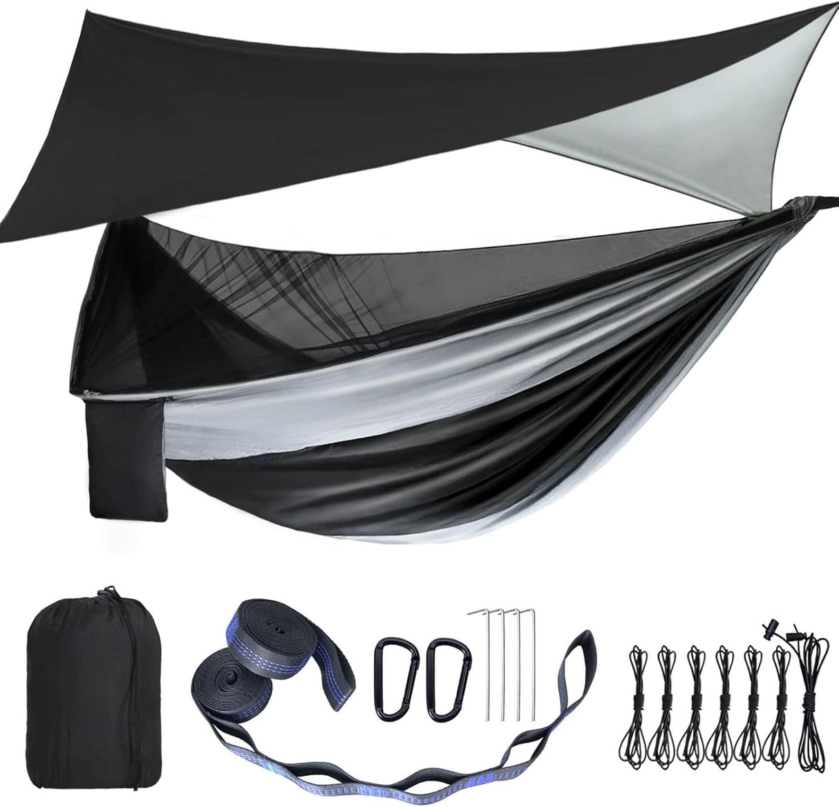 Hamaca con Mosquitera y Tarp, Portable, Nylon, Modelo Camping
