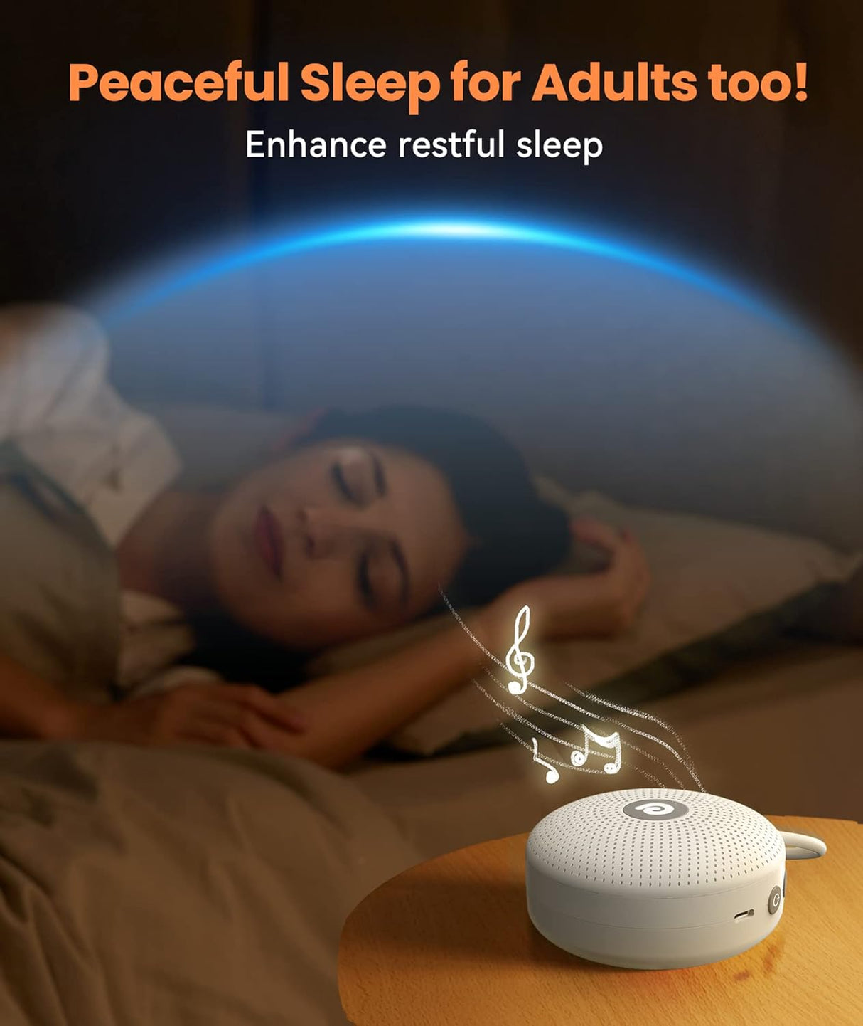 Máquina de sonido portátil para bebé 21 sonidos relajantes