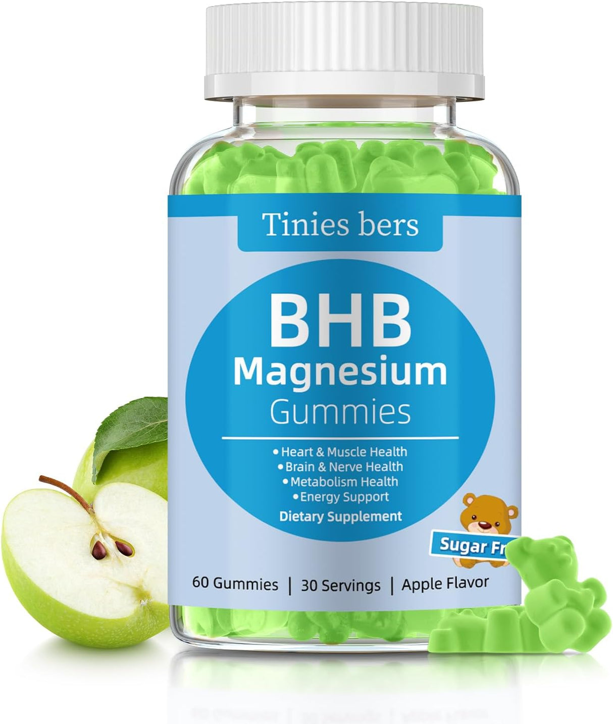 Magnesium BHB Gummies Keto 1000mg, Energía y Salud, 60