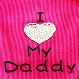 Camiseta para perro con texto “I Love My Mom/Mommy Dad/Daddy”, lindo chaleco con corazón para perros pequeños o cachorros
