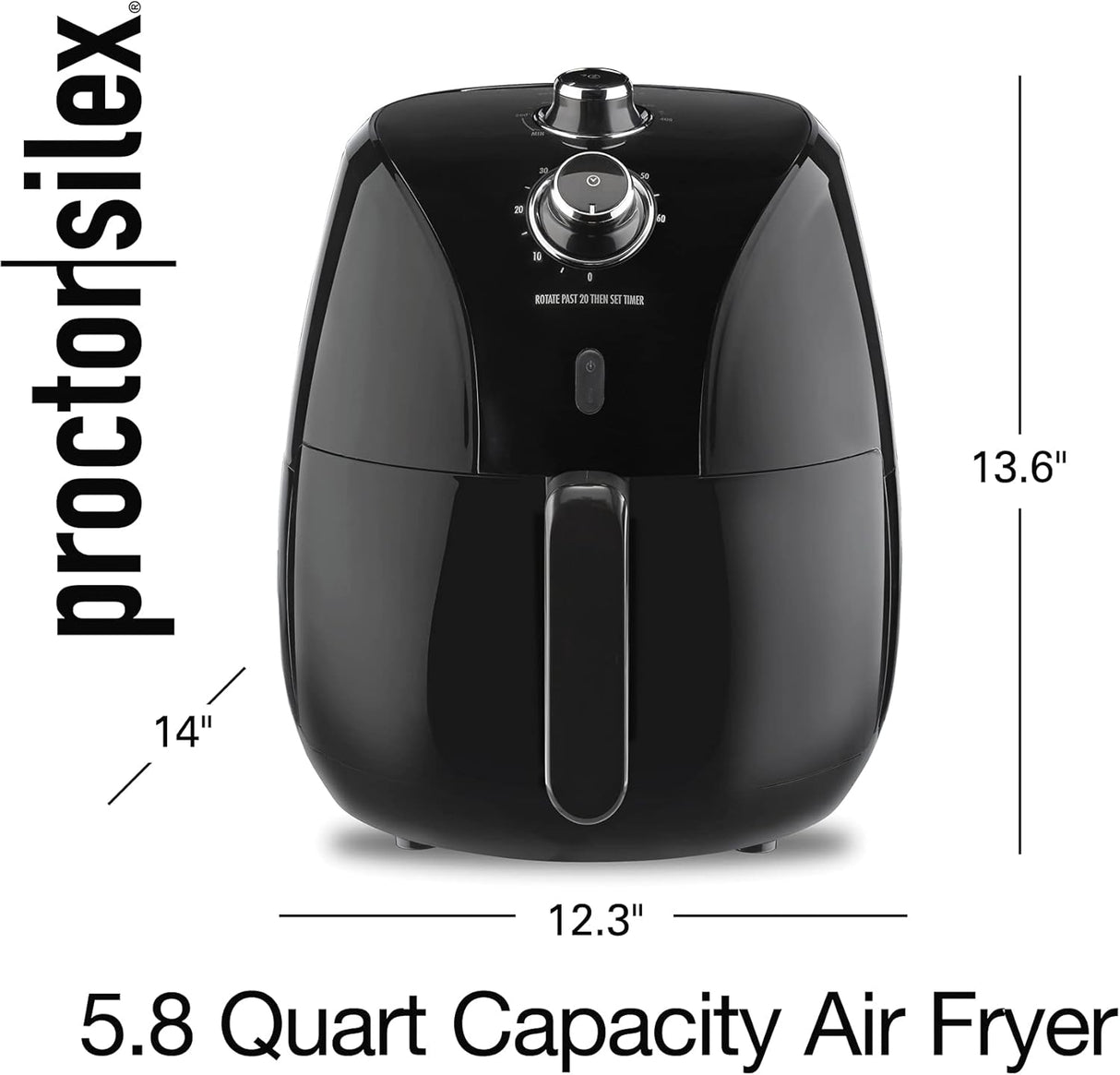 Freidora de aire Proctor Silex 5.8 QT, 1700W, 60 min, 35060