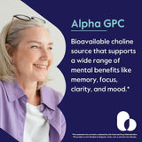 Alpha GPC 600mg - Sin Estearatos, Vegano, No GMO, Sin Gluten