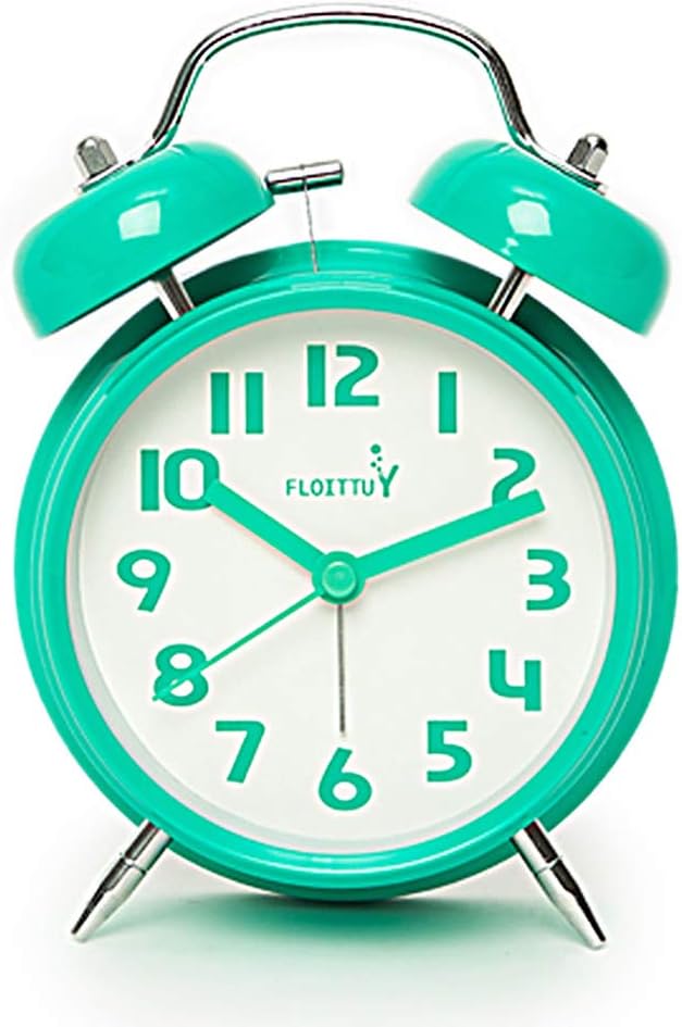 Reloj despertador con campana, luz de fondo, modelo 4