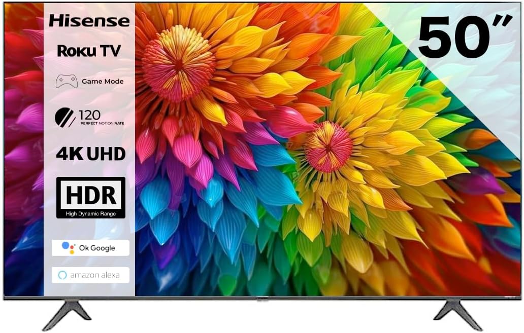 Televisor Hisense 50 4K Smart Roku TV R Series, Refurbished