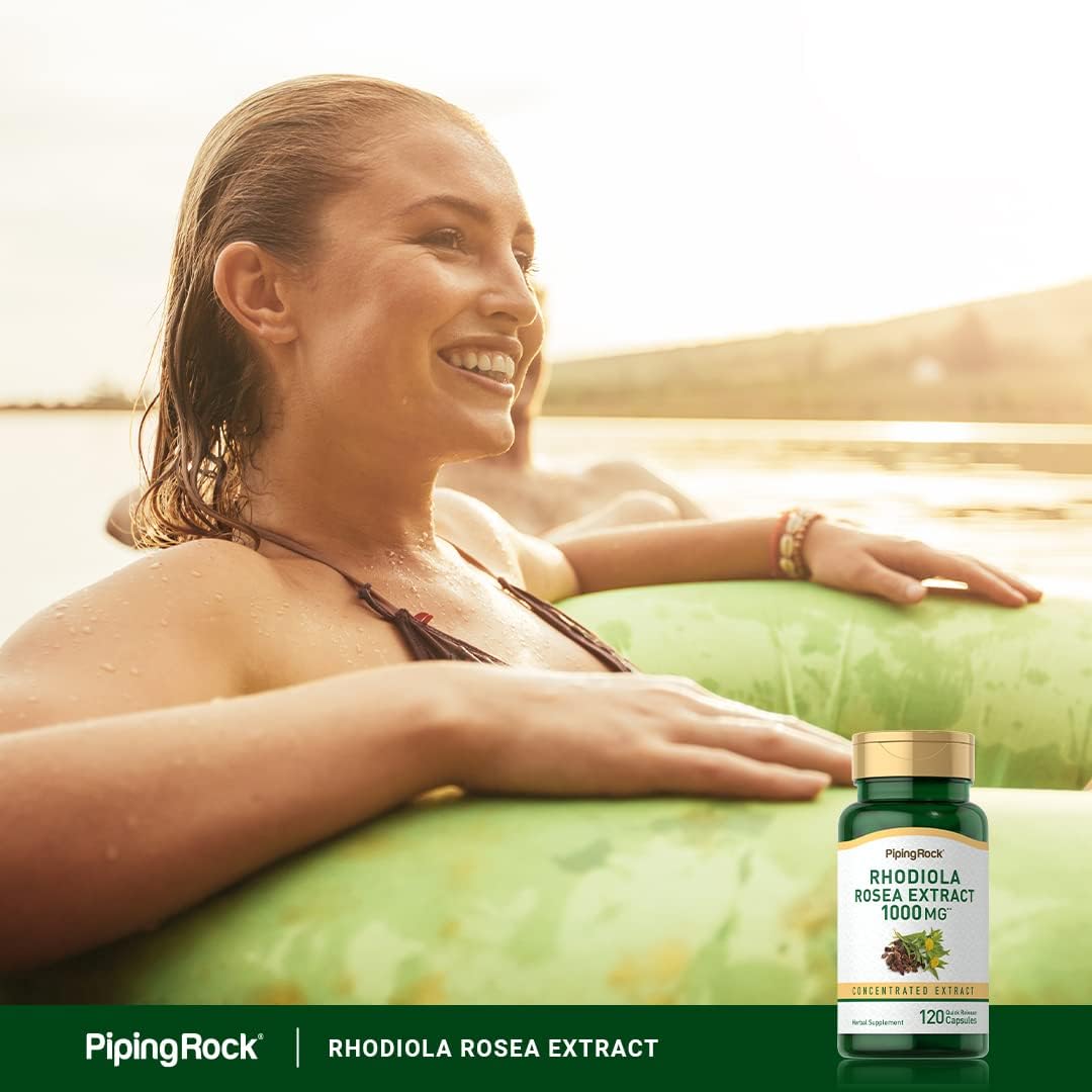 Suplemento herbal  Rhodiola Rosea Cápsulas 1000 mg  120 un