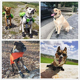 PK.ZTopia botas impermeables para perro, botas de lluvia para perros, zapatos para perro para exteriores, para perros medianos a grandes, con dos tiras de sujeción reflectantes y suela antideslizante resistente, color negro, 4&nbsp;unidades