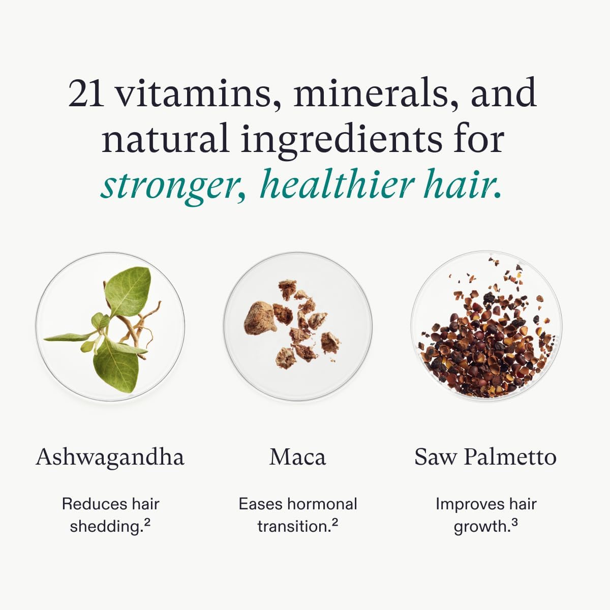 Suplementos de crecimiento del cabello para mujeres 45+ años