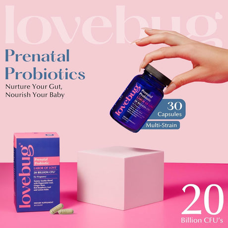 Amorbicho Prenatal Probiótico | 20B CFU, Apoya Microbioma, 30 Cápsulas