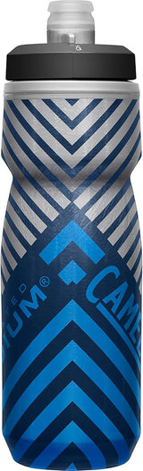 CamelBak Podium Chill - Botella para apretar con aislamiento para aire libre, 21 onzas, rayas azul marino