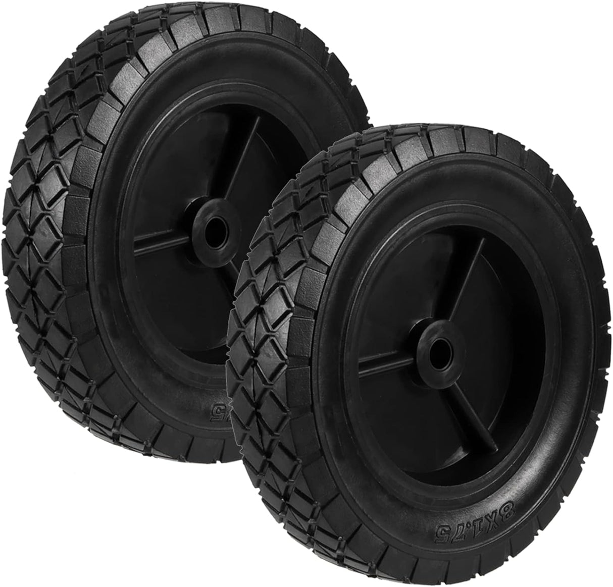 Ruedas de goma para carretilla, 8 x 1.75, 110 LBS, universal