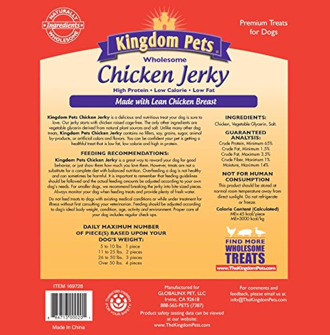 Dulces para perros sabor a tasajo de pollo Kingdom Pets