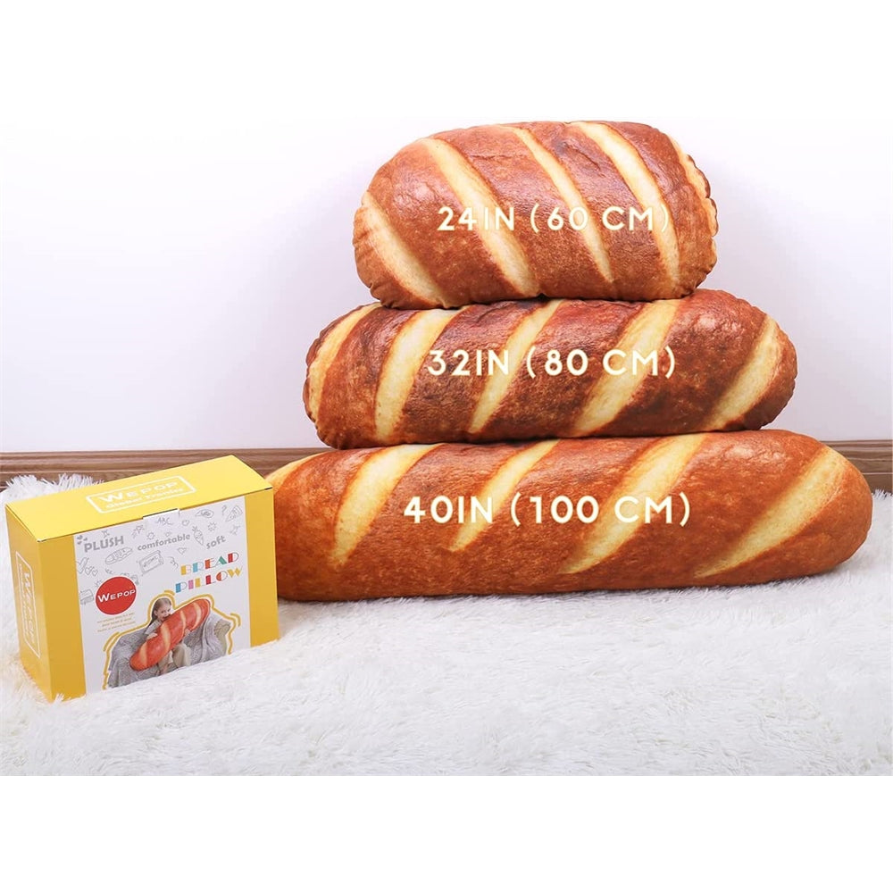Peluche de simulación 3D en forma de pan de 40 pulgadas