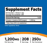Nutricost NAC en Polvo 250g - Vegano, No GMO, Sin Gluten