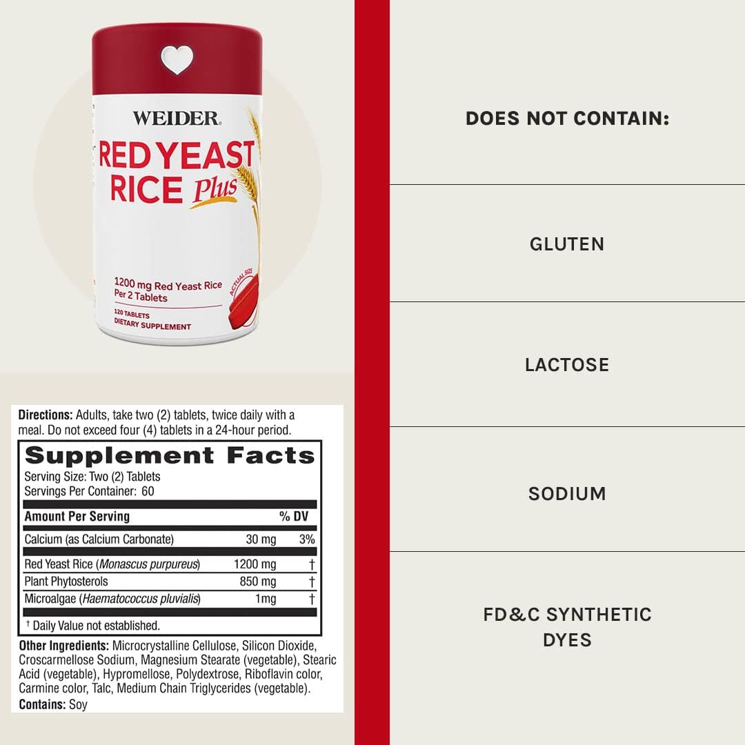 Suplemento  Arroz de levadura roja Plus 1200mg  fitoesterol
