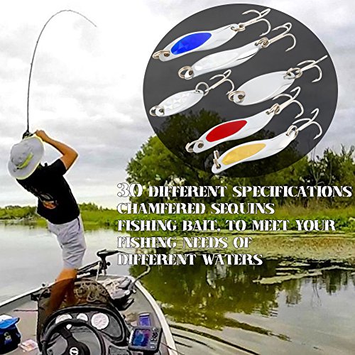 30 piezas de señuelo de pesca con cucharas de fundición