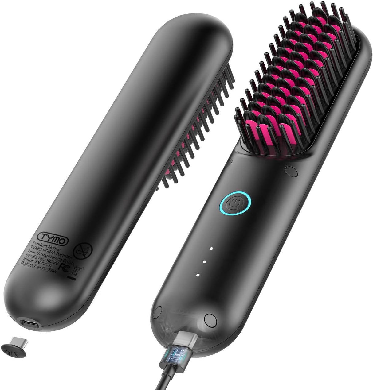Cepillo alisador de pelo inalámbrico mini portátil