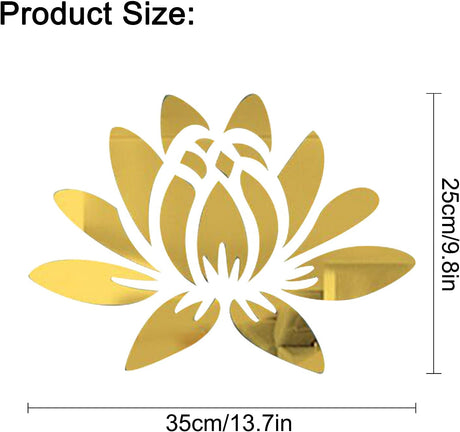 Sticker de Pared Lotus Flower, CREATCABIN, 3D Acrílico, 13.7x9.8