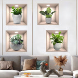 Pegatinas de Plantas 3D Vivas, Decoración Botanical, Modelo X