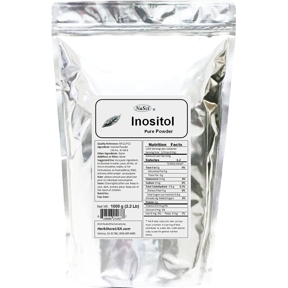 Suplementos  Inositol a granel polvo puro 1000g (2.2 lb)