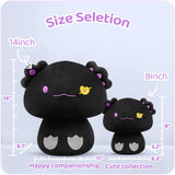 Peluche de hongos linda almohada de peluche de axolote negro
