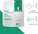 Suplemento de Colina Alpha-GPC 1000mg para Memoria & Concentración