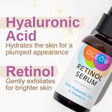 Suero Facial de Retinol y Ácido Hialurónico Hidratante Nocturno