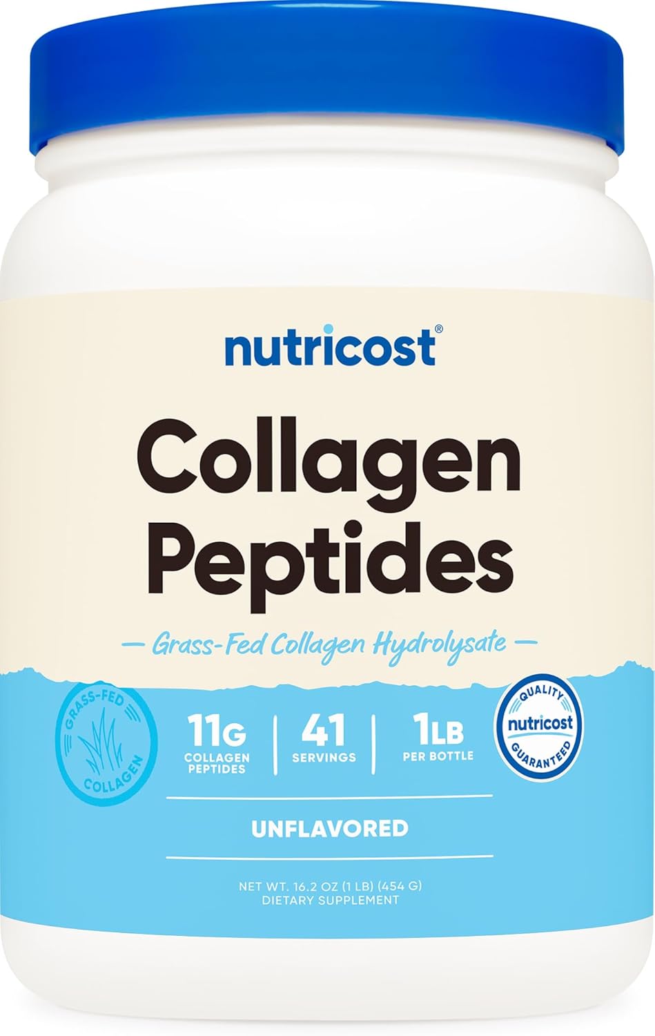 Nutricost Colágeno Hidrolizado Bovina 454g - Sin sabor