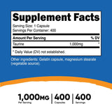 Suplementos  Taurina 1000 mg, 400 cápsulas