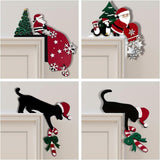 Adorno Navideño Puerta Navidad - Muñeco de Nieve y Santa Claus