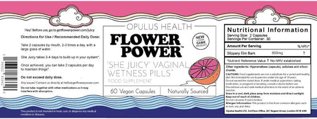Suplemento She Juicy para la salud vaginal Flower Power