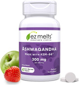 EZ Melts KSM-66 Ashwagandha, 300 mg, Sin Azúcar, 30 días