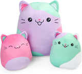 Peluches de gatos juego de 3 para niños