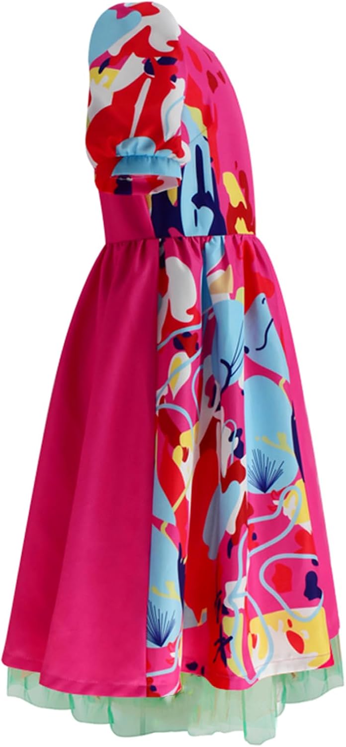 Disfraz de muñeca rara Poboola, vestido con mangas abullonadas.