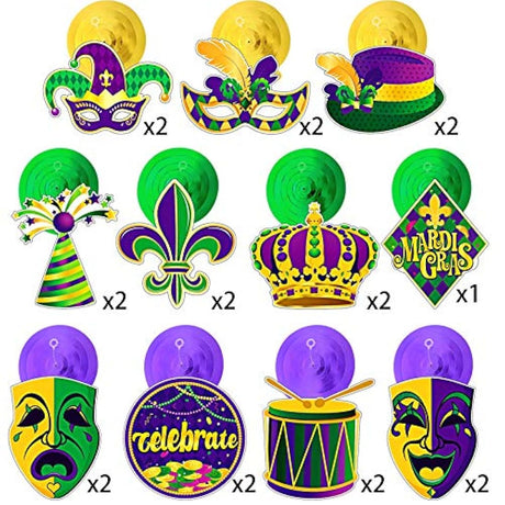 Kit de Decoración para fiesta de Mardi Gras. Marca Pyle