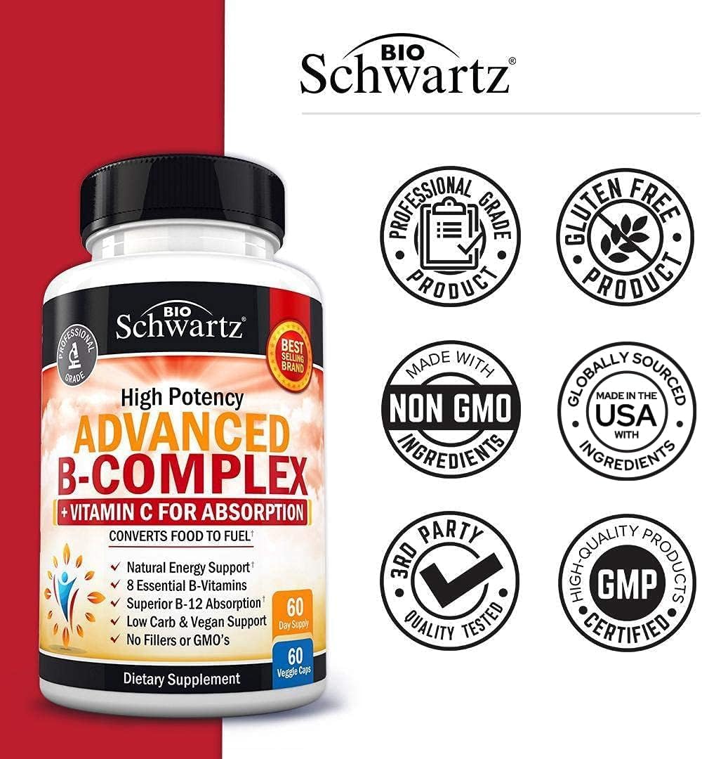 Complejo de Vitaminas B y C - Absorción Máxima - Sin OMG