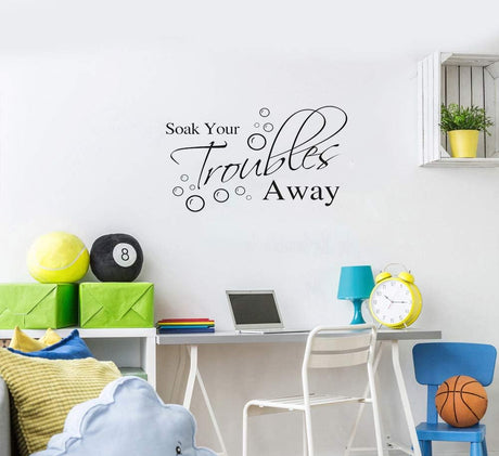 Vinilo Decorativo Lchen Soak Your Troubles Away para Baño