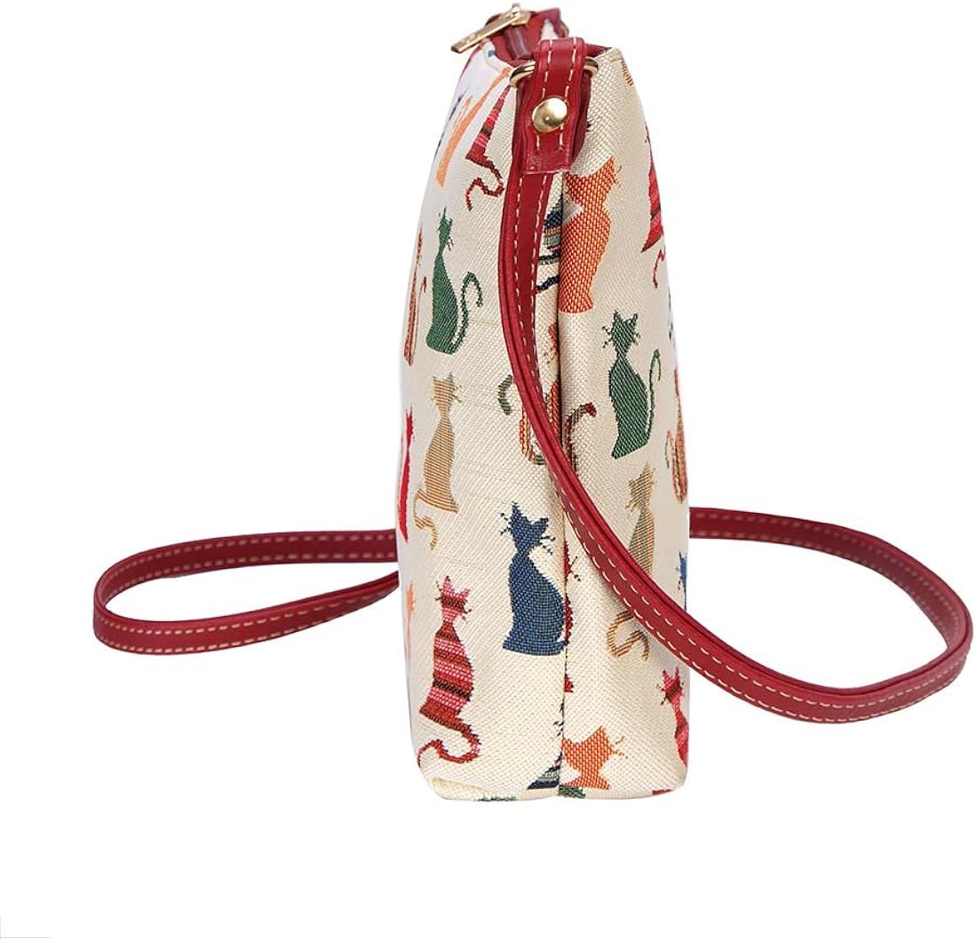 Bolsa Signare cruzada con tapiz de gato