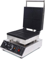 Máquina de Waffles 1750W, No Stick, Control T° y Tiempo, 4 Pcs