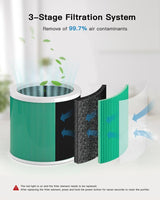 Purificador de aire para dormitorio con filtro HEPA HY1800
